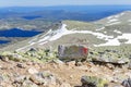 Signs of the Norwegian Trekking Association Royalty Free Stock Photo