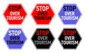 Signs for overtourism - cdr format Royalty Free Stock Photo