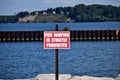 Pier Jumping is strictly prohibited Sign