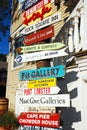 Signs direct the tourists Royalty Free Stock Photo