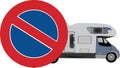 Signs prohibiting parking for motorhomes-