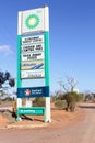 Signs roadhouse Britsh Petroleum, Glendambo Australia