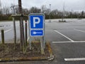 Signs showing that here are Electric Charger stands for electric car