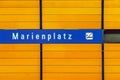 The signs at the station Marienplatz, Munich