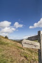 Signs for Strathpeffer on Knockfarrel hill in Scotland. Royalty Free Stock Photo
