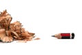 Signs of stress worn out pencil Royalty Free Stock Photo