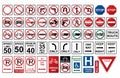 Signs. Traffic Signs in the United States Royalty Free Stock Photo