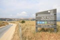 Signs and visitor information at Ynyslas sand dunes