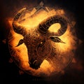 Zodiac sign Taurus. Zodiac background with horoscope circle Royalty Free Stock Photo