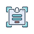 Color illustration icon for Signup, registration and apply