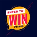 signup web contest and win big prizes background design