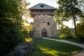 Sigulda Medieval Castle Watch Tower - Ruins of the Castle of the Livonian Order - Sigulda, Latvia Royalty Free Stock Photo