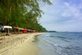 Sihanoukville, Cambodia. garbage on an empty beach