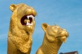 Golden Lion statue in Sihanoukville, Cambodia