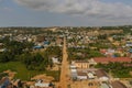 Sihanoukville city in summer Cambodia drone shot