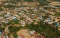 Sihanoukville city in summer Cambodia drone shot