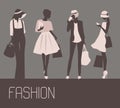 Sihlouette of Fashion women