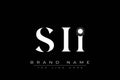 SII abstract letter logo design Royalty Free Stock Photo