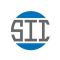 SII letter logo design on white background. SII creative initials circle logo concept. SII letter design Royalty Free Stock Photo
