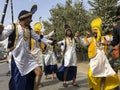 Sikh artists performing Bhangra dance