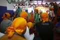 Sikh ceremony at temple
