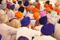 Sikh devotees praying at the temple, Amritsar, India