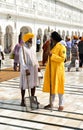 Sikh Guard and Sikh Cleaning Man Royalty Free Stock Photo