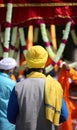 Sikh man with yellow turban