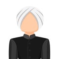 Sikh in simple flat vector. personal profile icon or symbol.