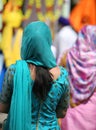 Sikh woman with long black hair