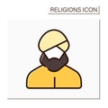 Sikhism color icon