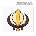 Sikhism color icon