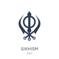 sikhism icon. Trendy flat vector sikhism icon on white background from india collection