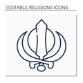 Sikhism line icon