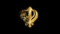 Sikhism Religious symbol Animation, Particle Animation of Religious Icon Sikhism.