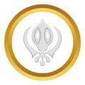 Sikhism symbol vector icon