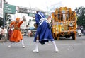 Sikhs in Nagar Keertan celebrations Royalty Free Stock Photo