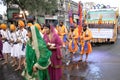 Sikhs in Nagar Keertan celebrations Royalty Free Stock Photo