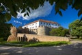 Siklos castle in spring, in Hungary Royalty Free Stock Photo