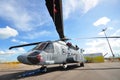 Sikorsky S-92 Legacy of Heroes demo helicopter on display at Singapore Airshow 2012 Royalty Free Stock Photo