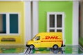 Siku DHL toy model van Royalty Free Stock Photo