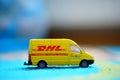 Siku DHL toy model van. Royalty Free Stock Photo
