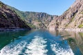 Sil river canyon in Orense - Galicia, Spain Royalty Free Stock Photo