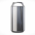 Silber Beer Can Isolated on White
