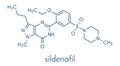 Sildenafil erectile dysfunction drug molecule. Skeletal formula.