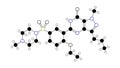 sildenafil molecule, structural chemical formula, ball-and-stick model, isolated image phosphodiesterase type 5 inhibitors