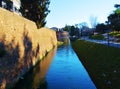 Sile and train station in Treviso, Italy Royalty Free Stock Photo