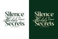 Silence Holds My Darkest Secrets - Typographic Design Royalty Free Stock Photo