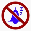 Silence icon. Noise ban. Keep quiet. Quiet. Noise is prohibited. Do not make loud noise. Sound is prohibited. Vector icon Royalty Free Stock Photo