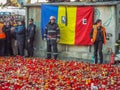 Silence march for colective club victims Royalty Free Stock Photo